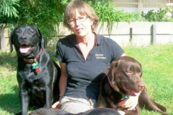 Wendy Sleeman with the dogs she loved so much.