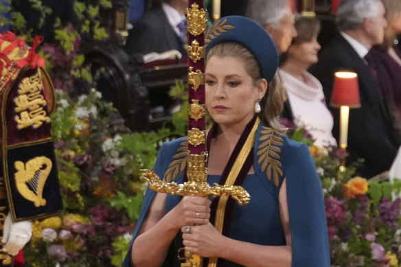 Penny Mordaunt says she trained for her role, which required her to carry the 3.5 kg Sword of State.