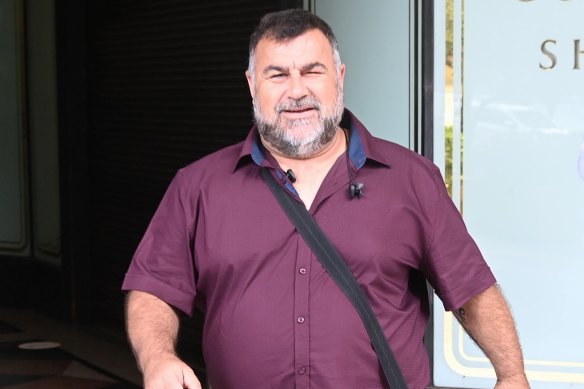 Varol Ak outside the NSW District Court earlier this year. 