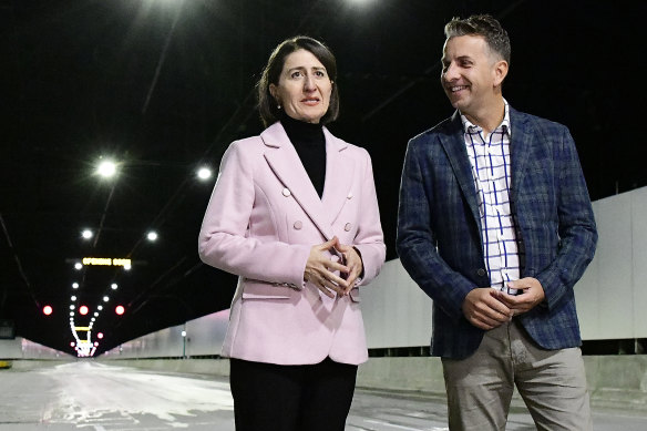 NSW Premier Gladys Berejiklian and Minister for Transport and Roads Andrew Constance have overseen the construction of the light rail line.