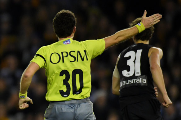 Many AFL umpires have full-time jobs, meaning a move to a quarantine hub would require some juggling.