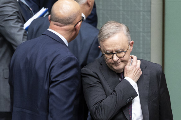 Opposition Leader Peter Dutton walks past Prime Minister Anthony Albanese. One of them is about to discover that their opponent’s reading of the polls was right all along.