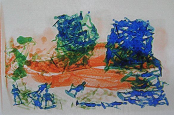 In this X-ray image, smuggled lizards are seen hidden in luggage among children's toys.