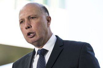 The Department of Home Affairs is overseen by Peter Dutton.