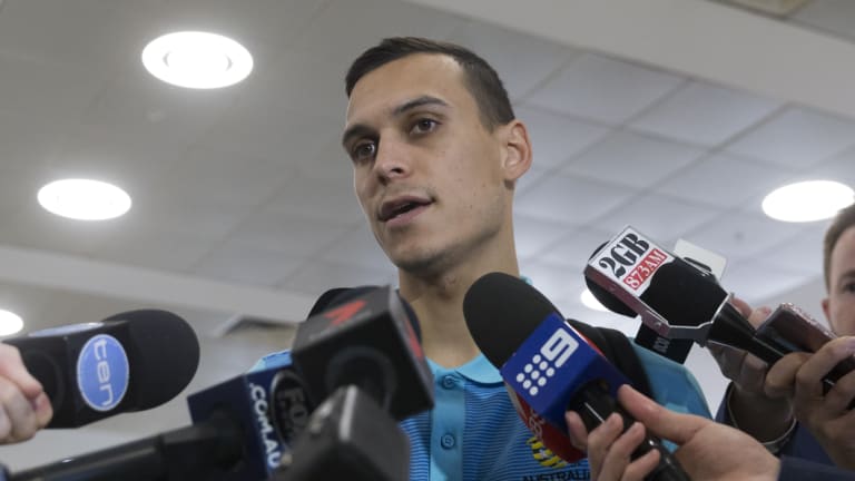 Leadership: Trent Sainsbury has put his hand up to captain the Socceroos.