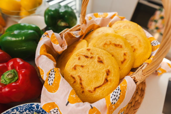 Arepas are cornbread pockets that can be stuffed with anything - or spread with Vegemite.