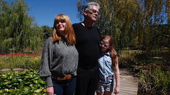 Frank, Amanda and Liberty today at Mayfield Gardens on the outskirts of Oberon.