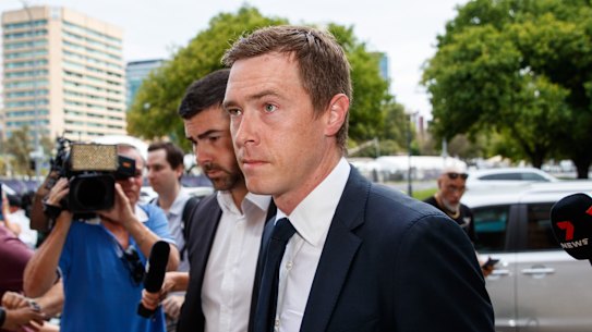 Rohan Dennis outside Adelaide Magistrates Court in March last year.
