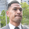 Israel Folau with his wife Maria.