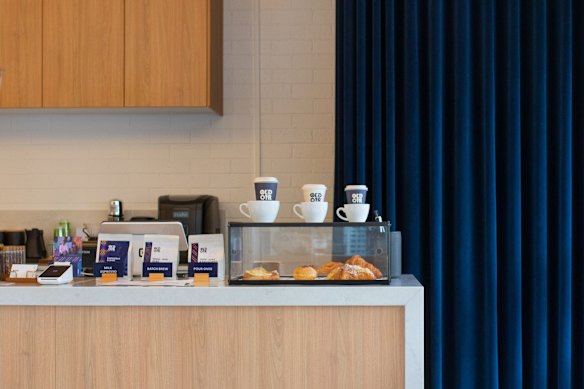 The coffee counter. 