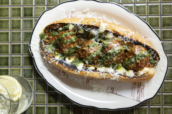 Rocco’s signature meatball sub.