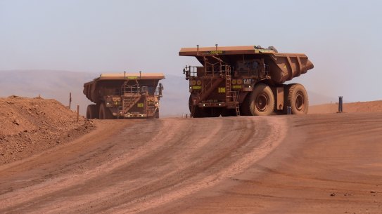 Rio has posted $US5.8bn net profit for the half-year, as iron ore prices start trending down.
