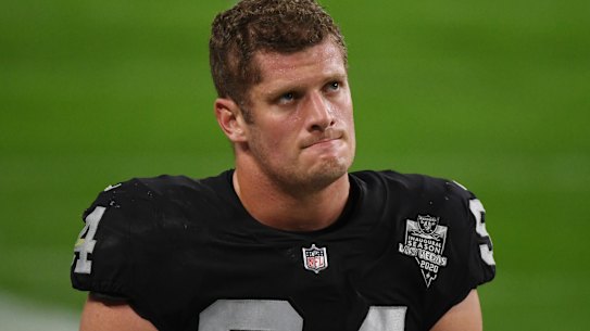 Las Vegas defensive end Carl Nassib is the first active NFL player to come out as gay.