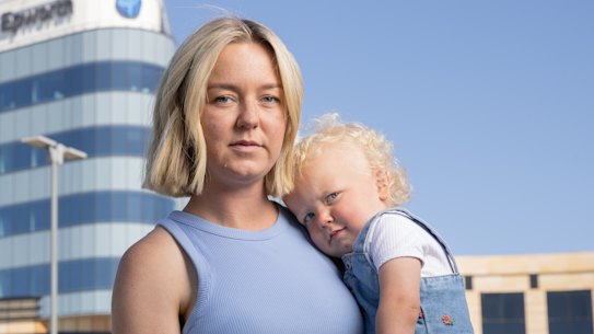 Expectant mum Jocelyn Pritchar, pictured with daughter Harriet, was left scrambling to find a new hospital following the announcement of the Epworth closure.