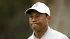 Tiger Woods of the United States walks to the 18th tee at The Genesis Invitational at Riviera Country Club.