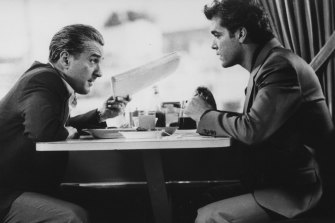 Robert DeNiro as Jimmy Conway and Ray Liotta as Henry Hill, in Martin Scorsese’s film “Goodfellas”