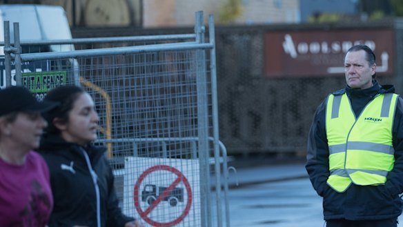 The Docklands pier was evacuated Wednesday night. 