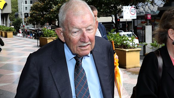 Ron Brierley leaves court last year.