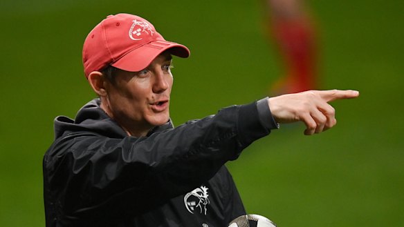 Brumbies coach Stephen Larkham during his time with Munster in Ireland.