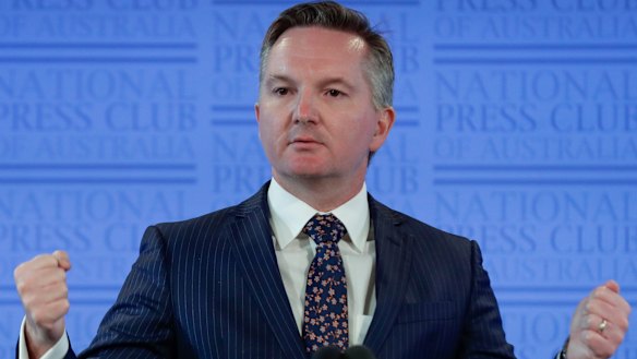 Shadow treasurer Chris Bowen asked the Treasury Secretary why the department was costing Labor Party policies.