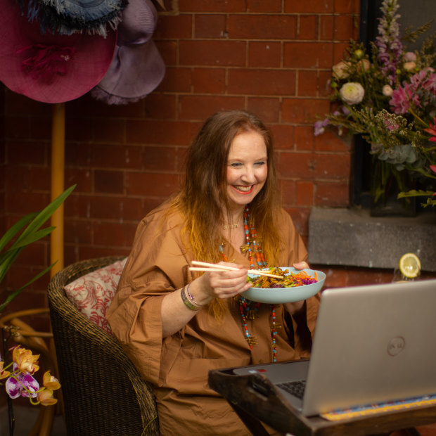 Milliner Melissa Jackson would rather be working than having lunch in the lead up to the Melbourne Cup.