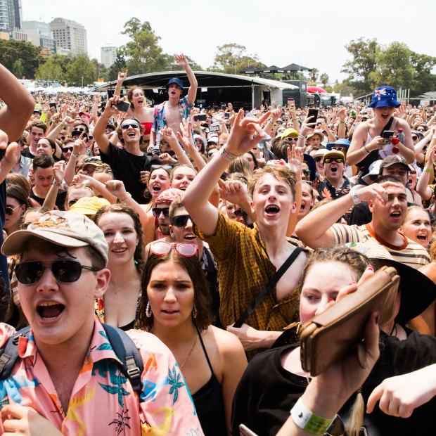 Packing them in at 2020’s Laneway in the Domain, Sydney.