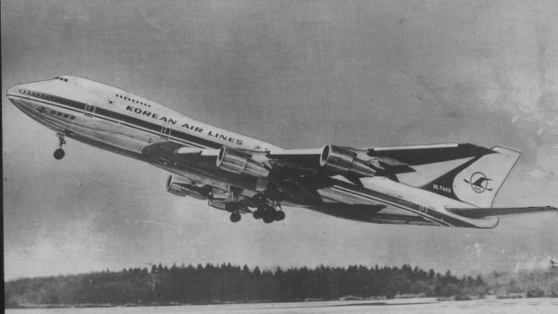 A South Korean Airlines Boeing 747 jumbo jet, similar to this one, was shot down, killing all aboard.