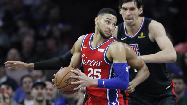 Australian point guard Ben Simmons added 14 points and 11 assists for the 76ers.