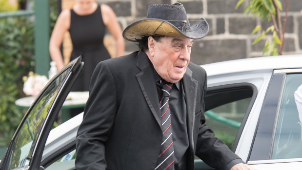 Molly Meldrum, a friend of Gudinski for more than 50 years, arrives at the funeral on Wednesday. 