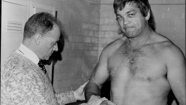 In his prime: the late, great former Kangaroos captain Arthur Beetson wasn't at his fittest turning out for a pub team in the early 1980s.