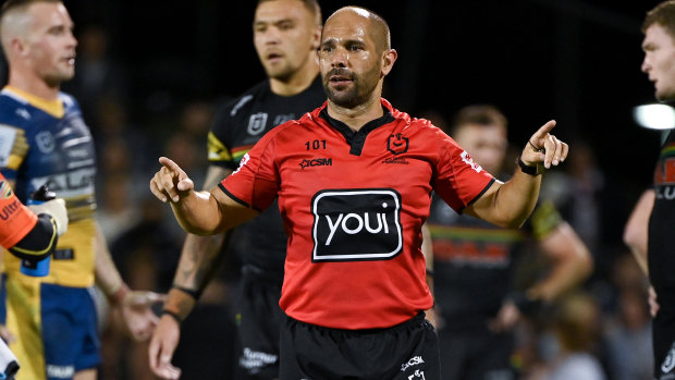 The NRL has been floated a proposal for the return of a second referee - without a whistle.