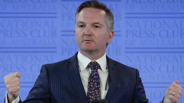 Shadow treasurer Chris Bowen asked the Treasury Secretary why the department was costing Labor Party policies.