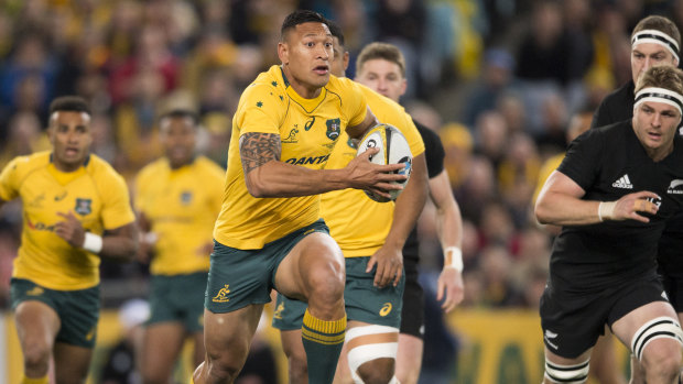 Former Wallabies fullback Israel Folau. 