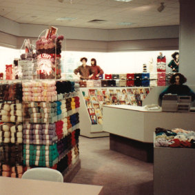 The long-gone fabric section at Myer  Frankston.