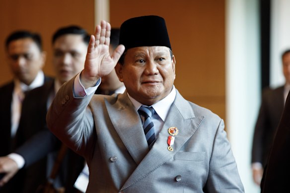 Il presidente indonesiano Prabowo Subianto.