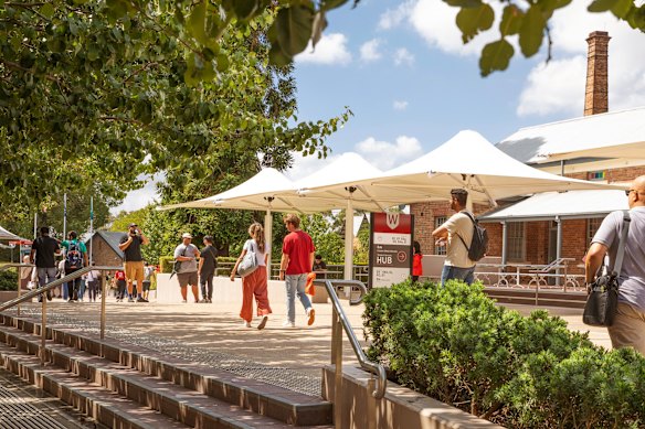 For many young people, university is the only route to their chosen profession. Photo taken at Welcome Week at Western Sydney University. 
