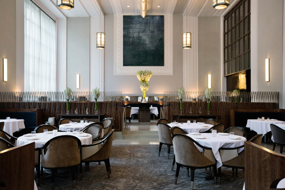 The main dining room at New York restaurant Eleven Madison Park.
