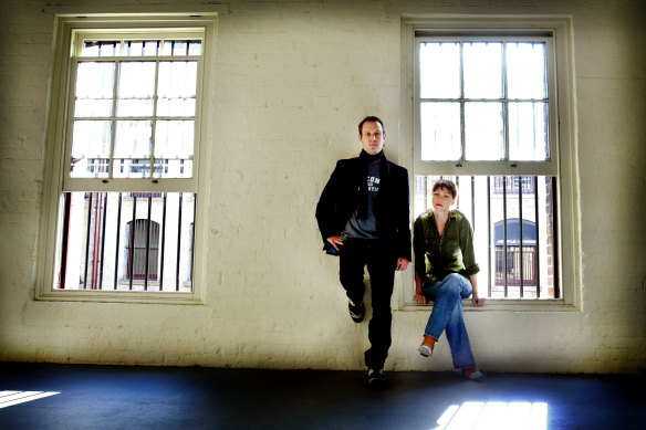  Peter Evans and Anita Hegh at the then Bell Shakespeare Rehearsal Room, The Rocks in 2005. 