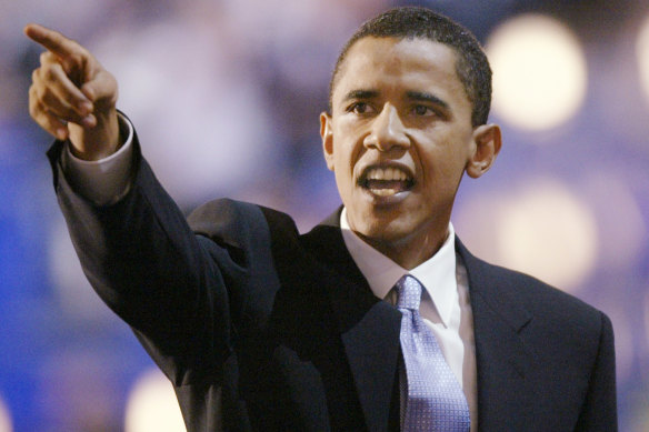 Barack Obama at the 2004 Democratic National Convention in Boston.