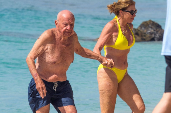 Rupert Murdoch with former fiancée Ann Lesley Smith.