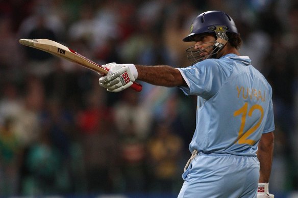 Yuvraj Singh’s amazing over in 2007,  hitting six consecutive sixes.
