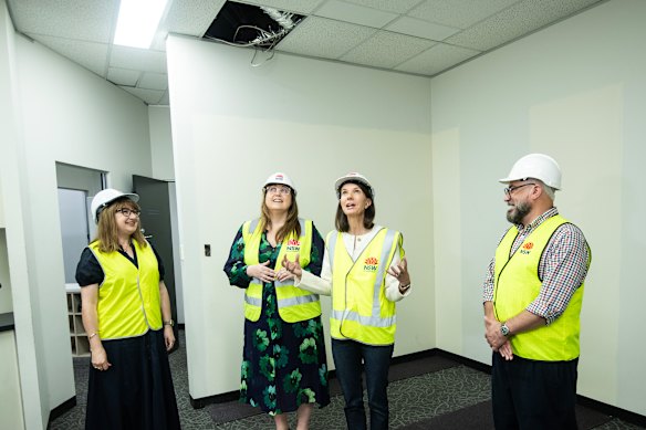 The ministers inspect the centre, which will open in 2027, following a renovation.