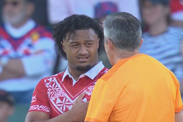 Latu Fainu injured his pec against England on Saturday.