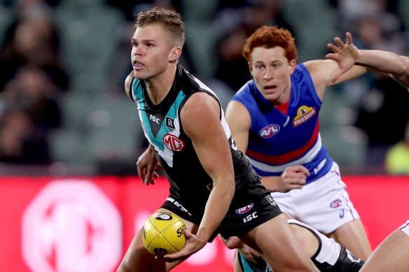 The night in question: Dan Houston faces the Western Bulldogs on August 3.