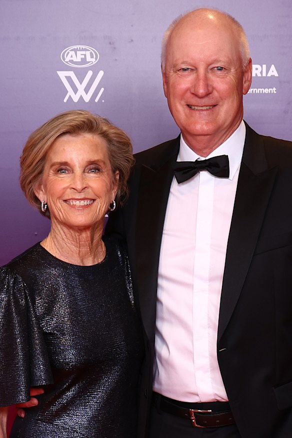 Janine and Richard Goyder at the recent AFLW awards.