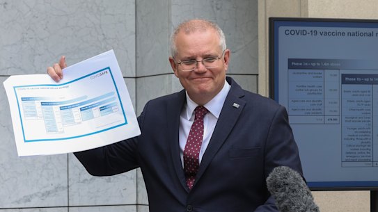 Prime Minister Scott Morrison reveals the COVID-19 vaccine roadmap.