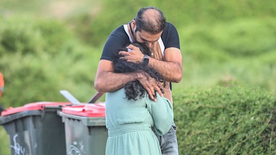 Distraught relatives gathered at the car park on the evening of January 24.