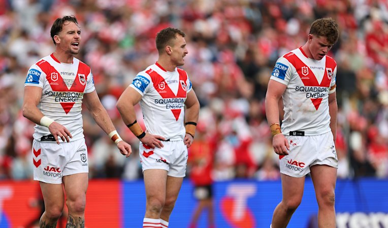Titans defeat Dragons as Tyrone Gutherson marks 250th NRL appearance