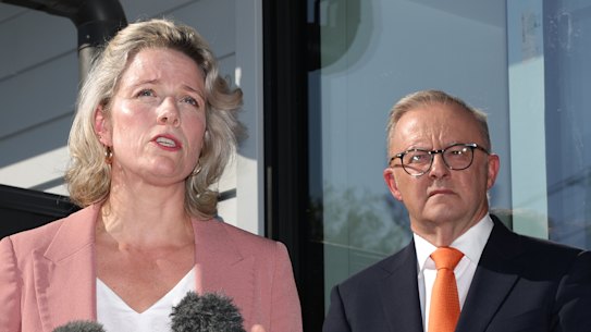 Clare O’Neil and Anthony Albanese.