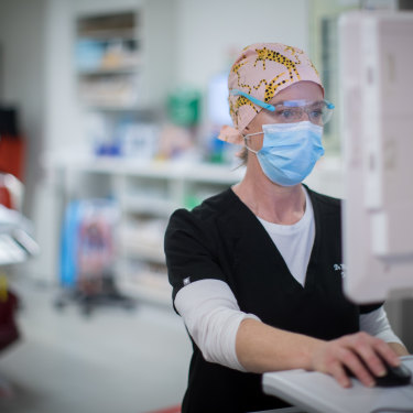 Emergency Department doctor Sarah Whitelaw at the Royal Melbourne Hospital.